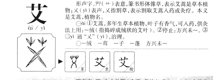 艾字五行属什么-艾字起名的寓意-艾字意思