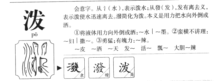 泼字五行属什么-泼字起名的寓意-泼字意思