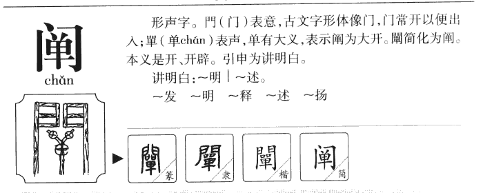 阐字五行属什么-阐字起名的寓意-阐字意思