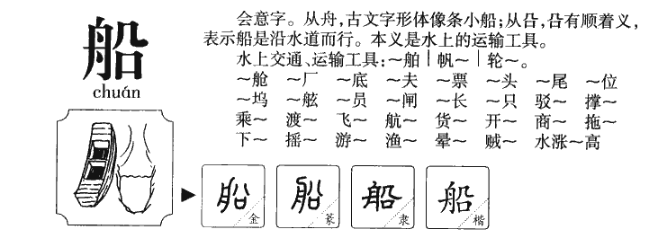 船字五行属什么-船字起名的寓意-船字意思