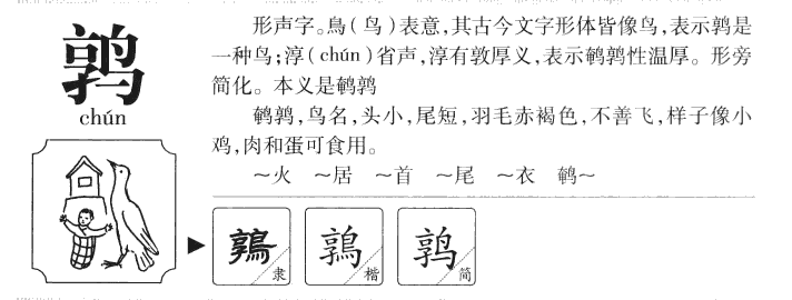 鹑字五行属什么-鹑字起名的寓意-鹑字意思