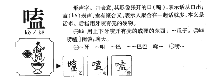 嗑字五行属什么-嗑字起名的寓意-嗑字意思