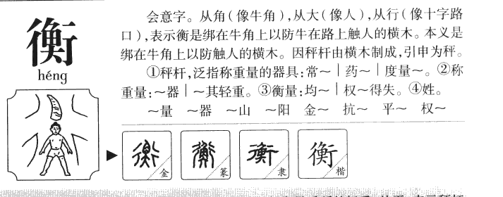 衡字五行属什么-衡字起名的寓意-衡字意思