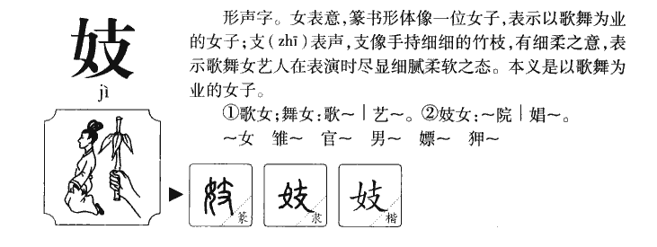 妓字五行属什么-妓字起名的寓意-妓字意思