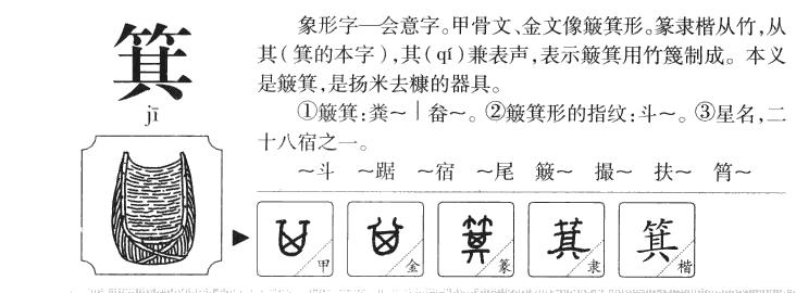 箕字五行属什么-箕字起名的寓意-箕字意思