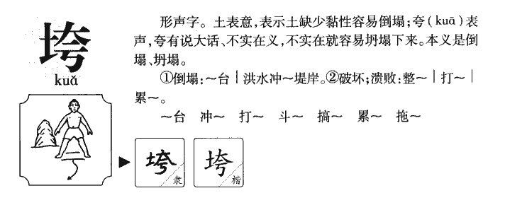 垮字五行属什么-垮字起名的寓意-垮字意思