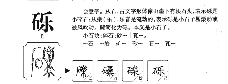 砾字五行属什么-砾字起名的寓意-砾字意思