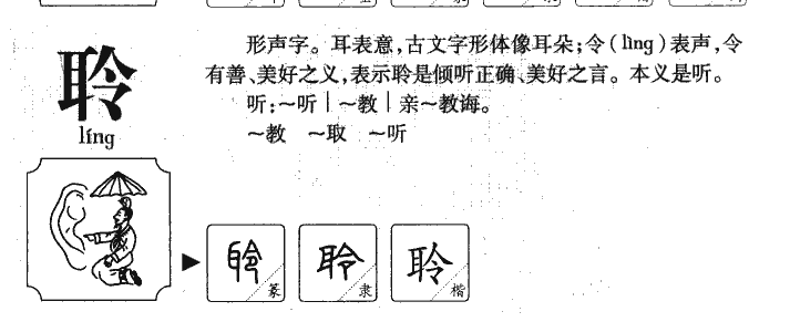 聆字五行属什么-聆字起名的寓意-聆字意思