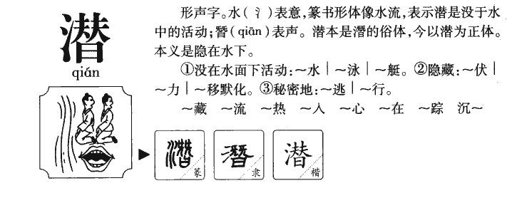 潜字五行属什么-潜字起名的寓意-潜字意思