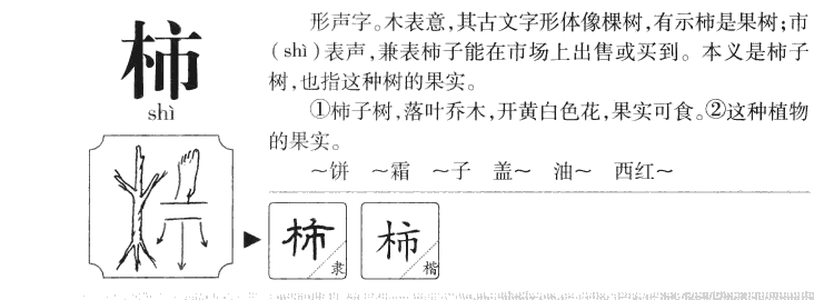 柿字五行属什么-柿字起名的寓意-柿字意思