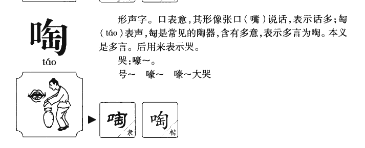 啕字五行属什么-啕字起名的寓意-啕字意思