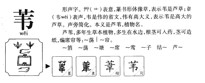 苇字五行属什么-苇字起名的寓意-苇字意思