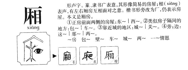 厢字五行属什么-厢字起名的寓意-厢字意思