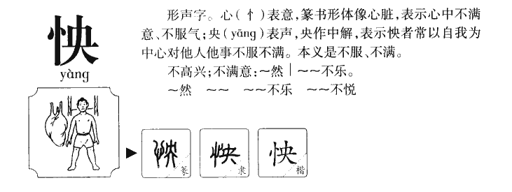 怏字五行属什么-怏字起名的寓意-怏字意思