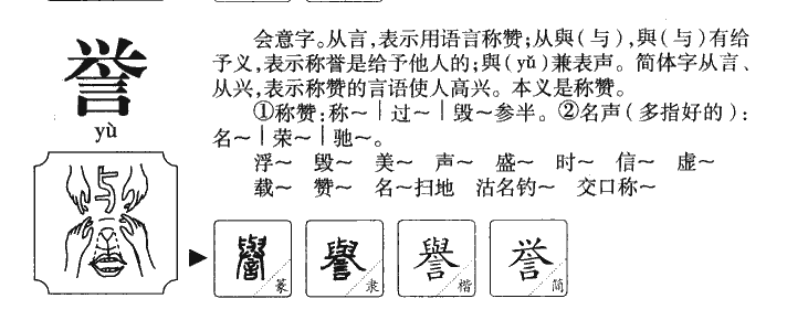 誉字五行属什么-誉字起名的寓意-誉字意思